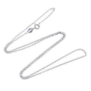 Estate IBB Sterling Silver 925 0.8mm Cable Chain Necklace 18.5"